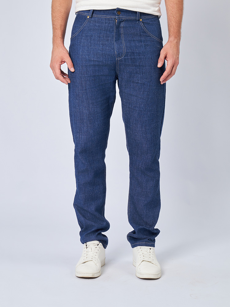Мужские джинсы синие из 55% конопли и 45% органического хлопка Uzor Wear